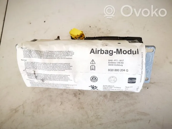 Volkswagen Polo IV 9N3 Poduszka powietrzna Airbag pasażera 6q0880204g