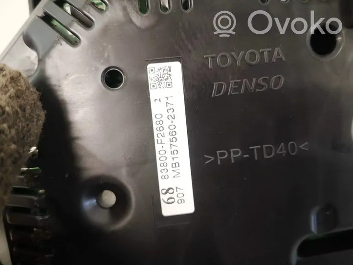 Toyota Auris E180 Tachimetro (quadro strumenti) 83800f2680