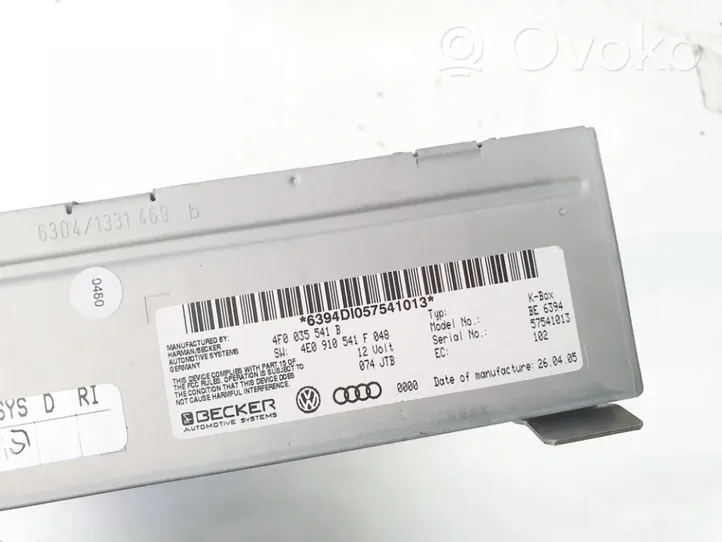 Audi A6 S6 C6 4F Panel / Radioodtwarzacz CD/DVD/GPS 4f0035541b