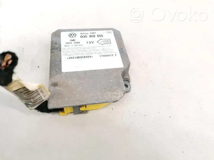 Seat Alhambra (Mk1) Airbag control unit/module 6Q0909605