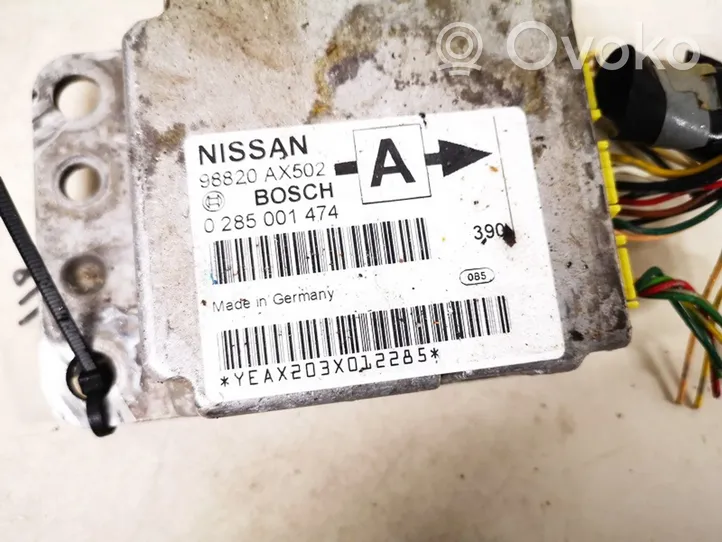 Nissan Micra Sterownik / Moduł Airbag 98820ax502