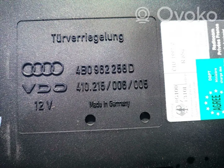 Audi A6 S6 C5 4B Mukavuusmoduuli 4b0962258d