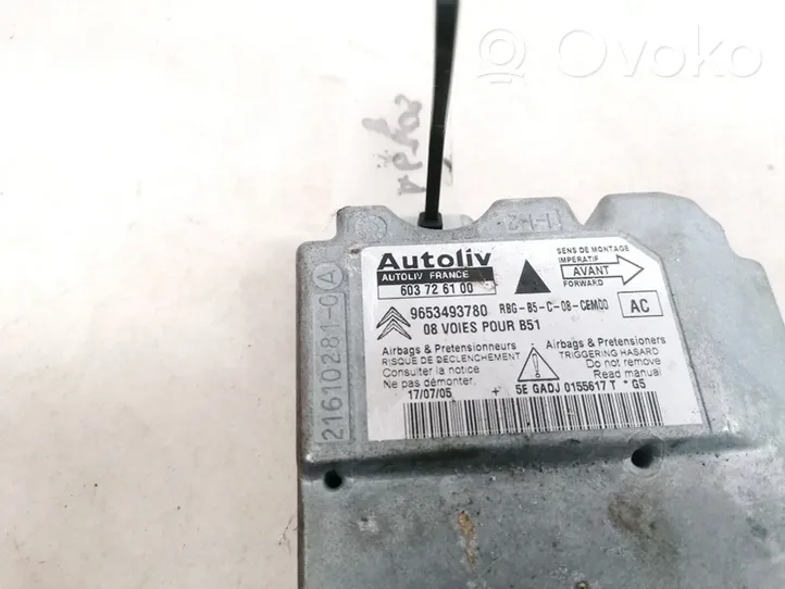 Citroen C4 I Module de contrôle airbag 9653493780