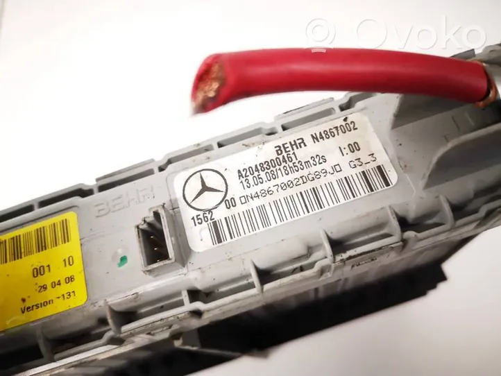 Mercedes-Benz C AMG W204 Sähköinen ohjaamon lämmittimen säteilylämmitin a2048300461