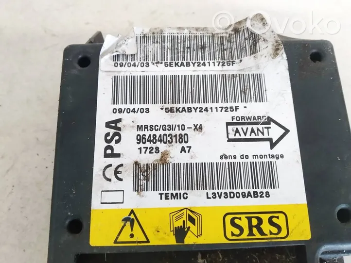 Citroen C5 Module de contrôle airbag 9648403180