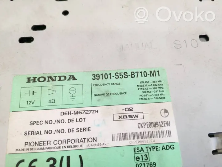 Honda Civic Unità principale autoradio/CD/DVD/GPS 39101s5sb710m1