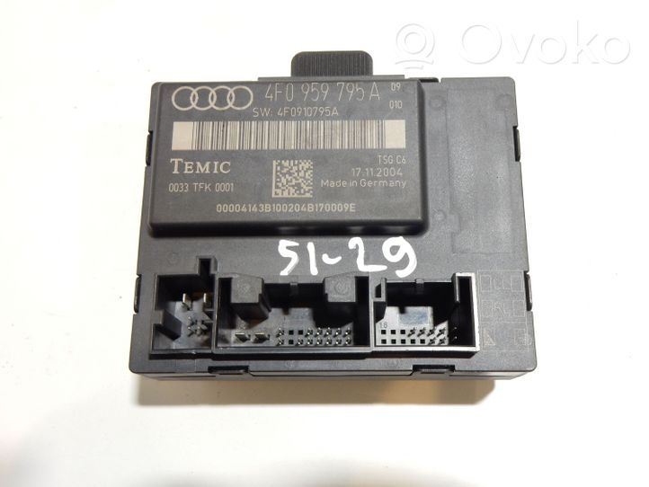 Audi A6 S6 C6 4F Unité de commande module de porte 4F0959795A