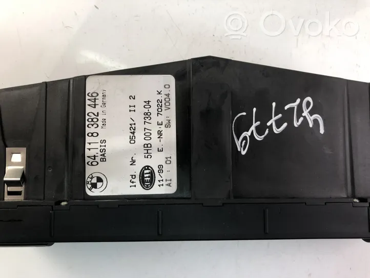 BMW 3 E46 Interruptor de control del ventilador interior 8382446