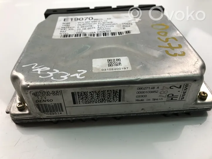 Volvo S60 Unité de commande, module ECU de moteur 08627148A