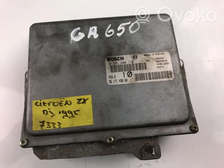 Citroen ZX Unité de commande, module ECU de moteur 9617149880