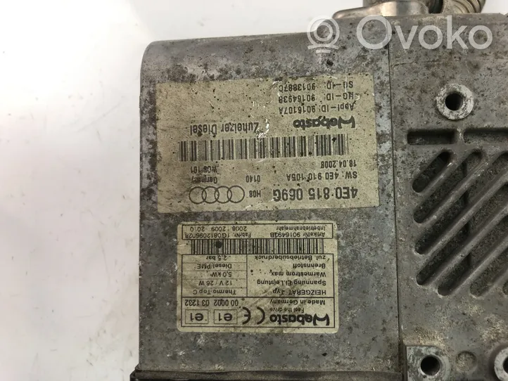 Audi A8 S8 D3 4E Linea/tubo combustibile del riscaldamento ausiliario Webasto 4E0815069G