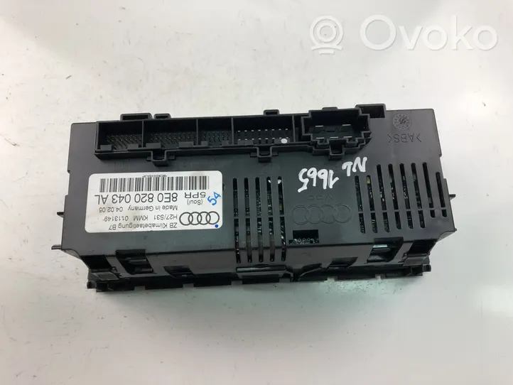 Audi A4 S4 B7 8E 8H Salona ventilatora regulēšanas slēdzis 8E0820043AL