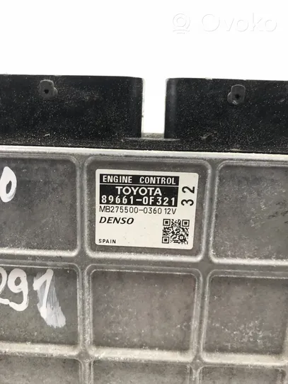 Toyota Verso-S Centralina/modulo motore ECU 896610F321