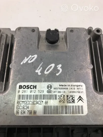 Peugeot 207 CC Komputer / Sterownik ECU silnika 9663475880