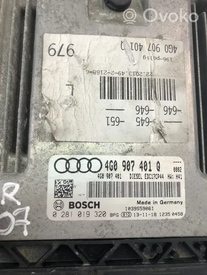 Audi A6 C7 Unité de commande, module ECU de moteur 4G0907401Q