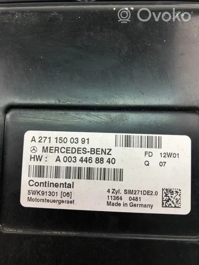 Mercedes-Benz C W204 Motora vadības bloka ECU A2711500391