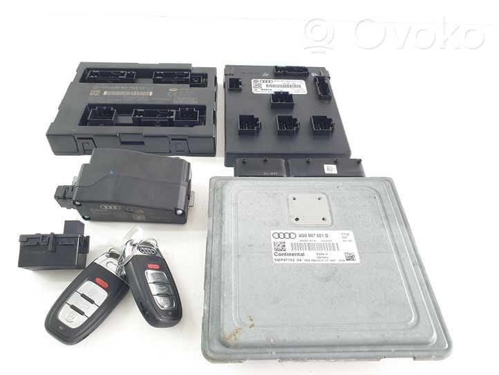 Audi A6 S6 C7 4G Juego de cerradura y set ECU del motor 4G0907551D