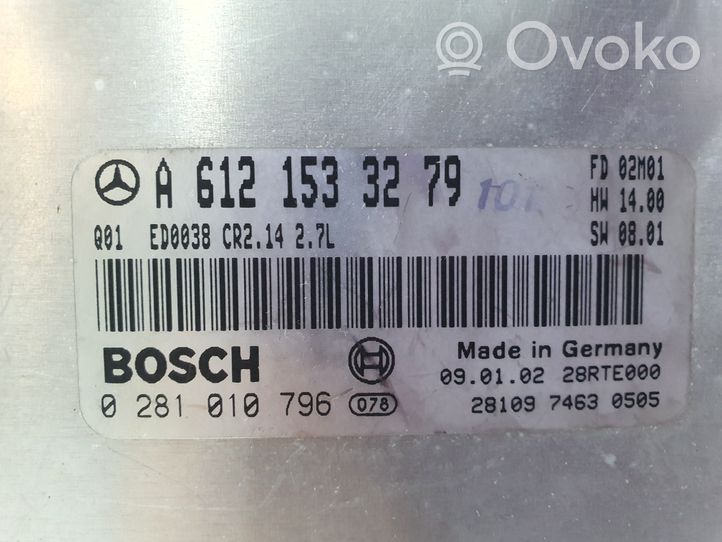 Mercedes-Benz ML W163 Calculateur moteur ECU A6121533279