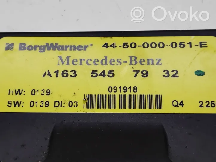 Mercedes-Benz ML W163 Pavarų dėžės reduktorius (razdatkės) valdymo blokas A1635457932