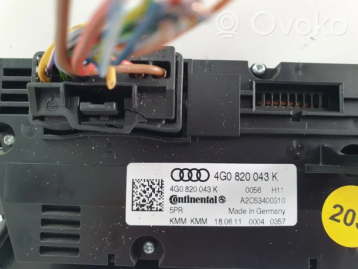 Audi A6 S6 C7 4G Ilmastoinnin ohjainlaite 4G0820043K