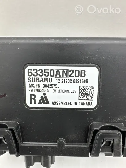 Subaru Outback (BT) Unité de commande / module de hayon 63350AN20B