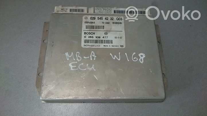 Mercedes-Benz A W168 Sterownik / Moduł ECU 0295454232