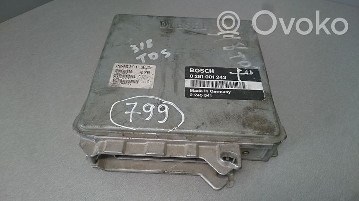 BMW 3 E36 Calculateur moteur ECU 0281001243