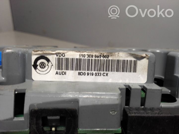 Audi A4 S4 B5 8D Tachimetro (quadro strumenti) 8D0919033CX