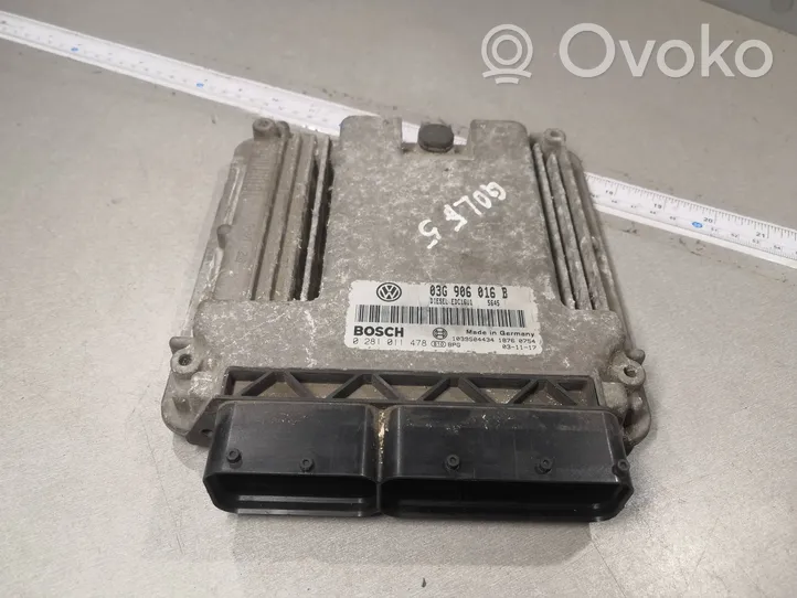 Volkswagen Golf V Calculateur moteur ECU 03G906016B