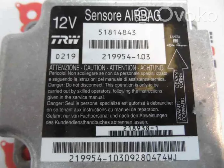 Fiat Croma Module de contrôle airbag 51814843