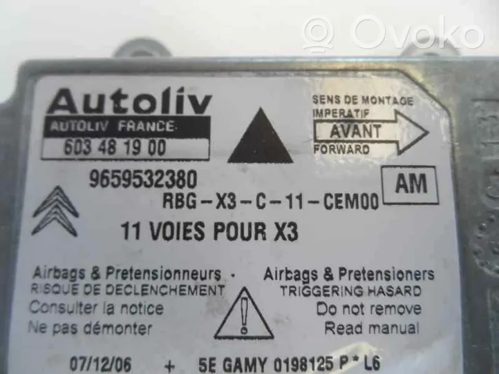 Citroen C5 Turvatyynyn ohjainlaite/moduuli 9659532380