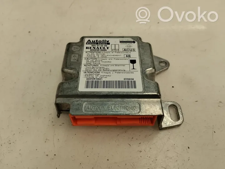 Renault Master II Module de contrôle airbag 8200381668A