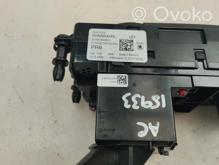 Skoda Fabia Mk3 (NJ) Climate control unit 6VA820045