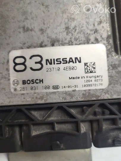 Nissan Qashqai Calculateur moteur ECU 237104EB0D