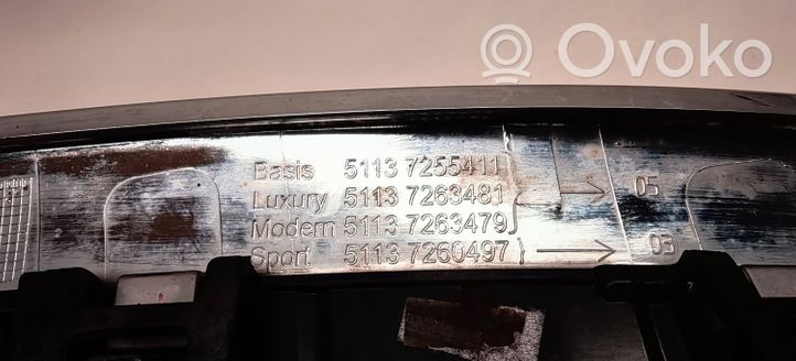 BMW 3 F30 F35 F31 Atrapa chłodnicy / Grill 51137255411