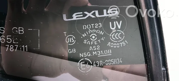 Lexus IS 220D-250-350 Szyba karoseryjna drzwi tylnych 43R005834
