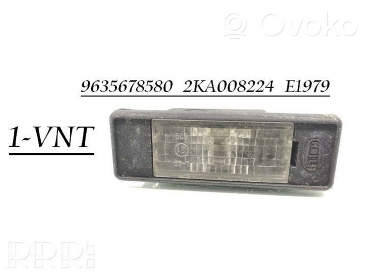 Citroen C8 Lampa oświetlenia tylnej tablicy rejestracyjnej 9635678580