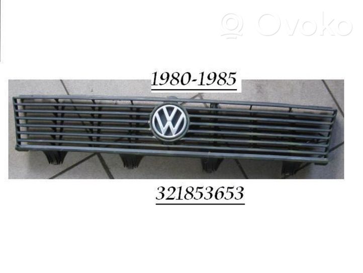 Volkswagen PASSAT B2 Grille calandre supérieure de pare-chocs avant 321853653