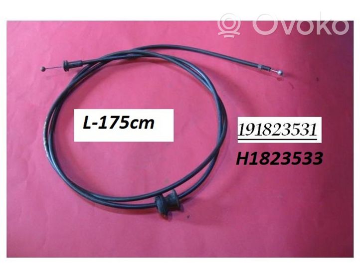 Volkswagen Golf III Engine bonnet/hood lock release cable H1823533