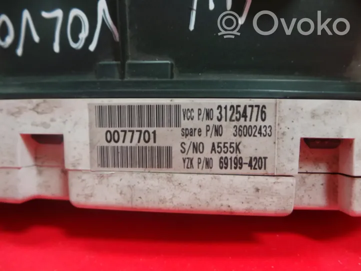 Volvo C70 Compteur de vitesse tableau de bord 