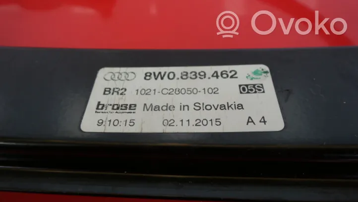 Audi A4 S4 B9 Mécanisme manuel vitre arrière 