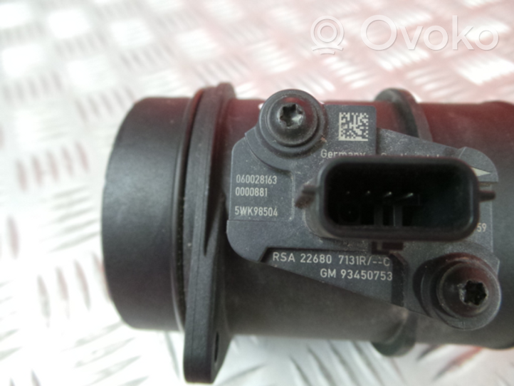 Opel Movano B Mass air flow meter 