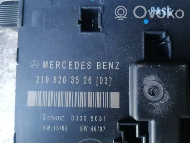 Mercedes-Benz CLS C219 Sterownik / Moduł drzwi 2198203526
