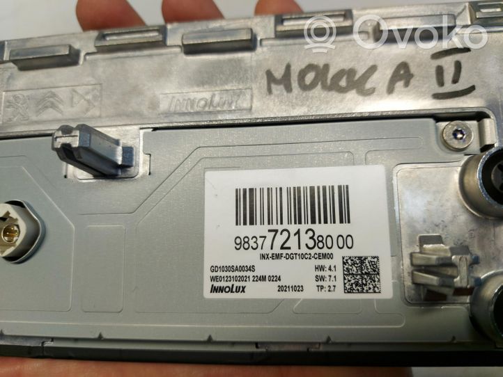 Opel Mokka B Monitori/näyttö/pieni näyttö 9837721380