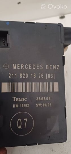 Mercedes-Benz E AMG W211 Oven ohjainlaite/moduuli 2118201626