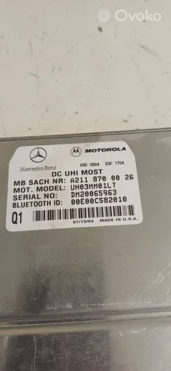 Mercedes-Benz C W203 Telefono valdymo blokas 2118700026
