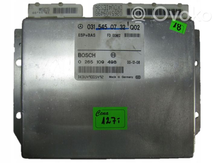 Mercedes-Benz E W210 Calculateur moteur ECU 0265109498