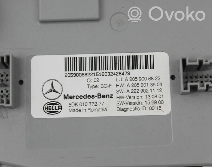 Mercedes-Benz C AMG W205 Comfort/convenience module A2059006822