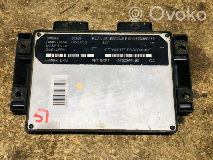 Citroen C3 Unité de commande, module ECU de moteur 9650359580