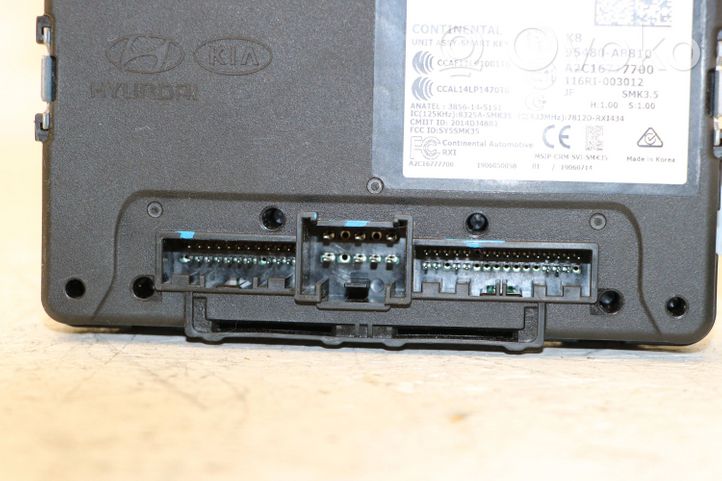 KIA Optima Module de contrôle sans clé Go 116R1-003012